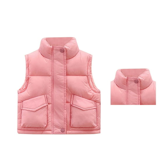 Kids Girls Puffy Vest Sleeveless Jacket Lightweight Girls' Outerwear Jackets & Coats Winter Clothes Toddler Girl Vest 6-7 Years