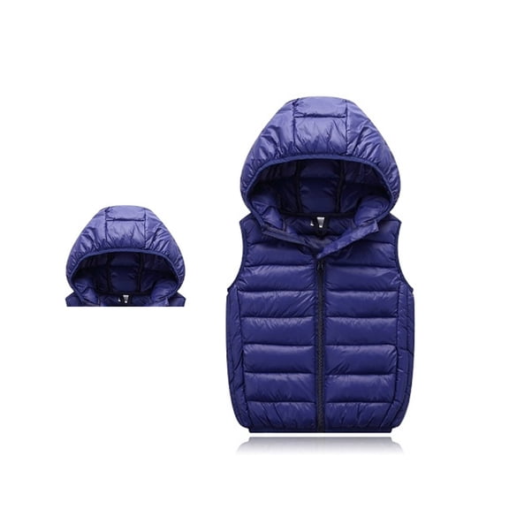 Kids Girls Puffy Vest with Hooded Lightweight Sleeveless Girls' Outerwear Vests Kids Winter Clothes Toddler Vest Girl 5-6 Years
