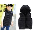 thumbnail image 1 of Kids Girls Puffy Vest with Hooded Sleeveless Jacket Lightweight Girls' Outerwear Vests Winter Vest Down Vest 3-4 Years, 1 of 5