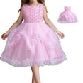 thumbnail image 1 of Kids Girls Red Dress Ruffle Sleeveless Baby Girl Tulle Dress Toddler Pageant Dress Girls Hallowmas Outfit 4T, 1 of 5