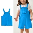 thumbnail image 1 of Kids Girls Romper Sleeveless Comfortable Sky Blue Romper with Pockets Spring Fall Romper Kids Rompers Size 9-10 Years, 1 of 6