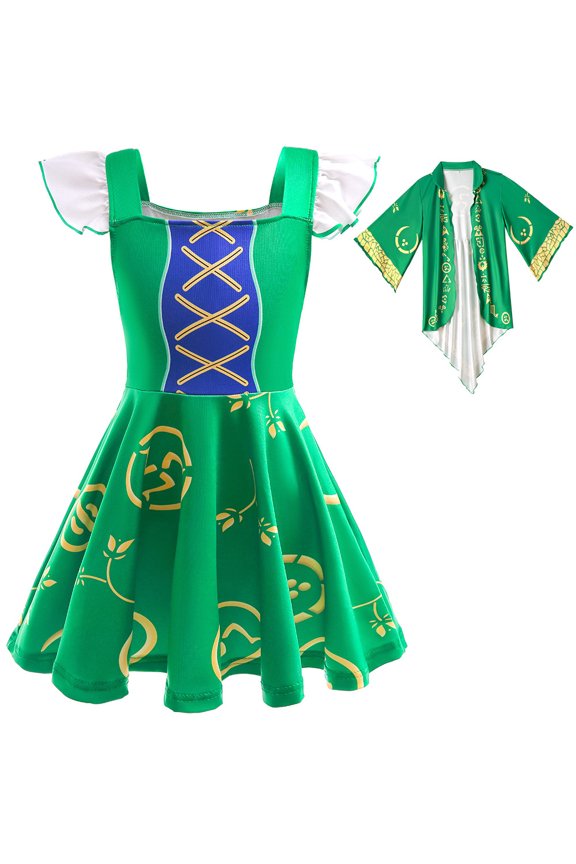Kids Girls Sarah Marie Sanderson Costume Dress Halloween Dress Up Outfits