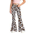 thumbnail image 1 of Kids Girls School Uniform Flare Pants Dress Bottoms Leopard Lightweight Kids Pants Girls Trousers 5-6T, 1 of 6