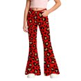 thumbnail image 1 of Kids Girls School Uniform Flare Pants Dress Bottoms Leopard Lightweight Kids Pants Girls Trousers 9-10T, 1 of 6