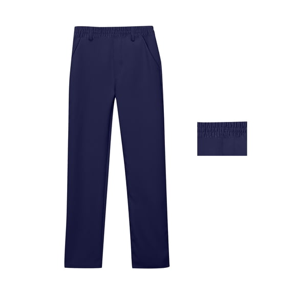 Kids Girls School Uniform Pants Skinny Fit Stretch Pants with Pockets Straight Pants Girls Blue Uniform Pants Back To School Clothes Kids Cute Clothes for Girls 5-6 years