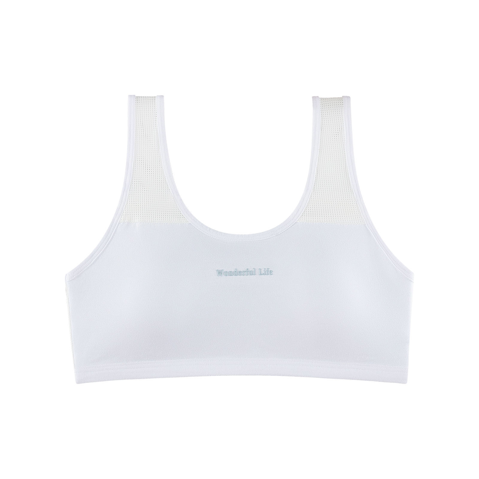 Kids Girls Seamless Training Bras Solid Color Soft Double Layer on Chest Sports Bras Lightweight Breathable Teens Underwear 10-14 Years