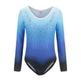 thumbnail image 1 of Kids Girls Shiny Gymnastic Leotards Sports Training Ballet Tank Bodysuit 5-12Y, 1 of 3