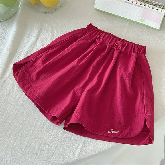 Kids Girls Shorts Casual A Line Wide Leg Elastic Waist Shorts Girl Summer Clothes Girls Shorts Size 4-5 Years Girls Clothes