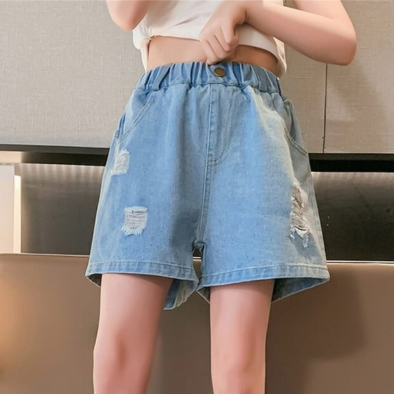 Kids Girls' Shorts Teen Girls Jeans High Waisted Denim Shorts Summer Outfits for Girls Girl Jeans Size 7-8 Years