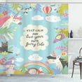 thumbnail image 1 of Ambesonne Saying Shower Curtain, Keep Calm, 69"Wx84"L, Multicolor, 1 of 3