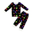 thumbnail image 1 of Kids Girls Silk Pajamas Set Colorful Button Down Tops Set Girls' Fashion Pajamas Set Silk Christmas Pajamas 6-7 Years Cute&nbsp;Boy Girl&nbsp;Clothing, 1 of 2
