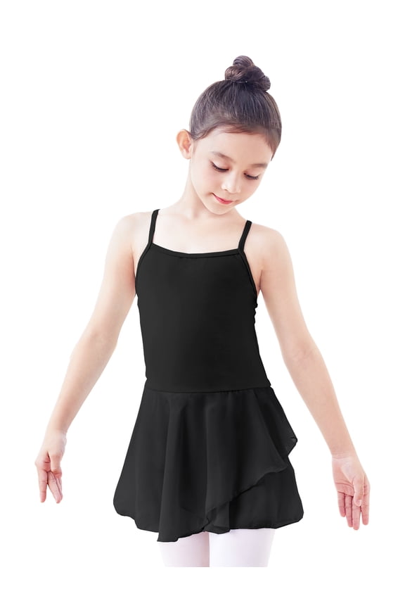 Kids Girls Sleeveless Ballet Leotard Cotton Gymnastics Tutu Dress