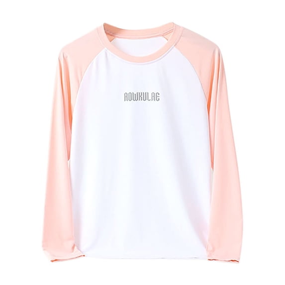 Kids Girls Solid Color Long Sleeve T-Shirt Sports Top, Quick-Dry Fabric, Round Neck, Soft and Breathable, Casual Wear for All Seasons, Age 8-14 White 9 Years