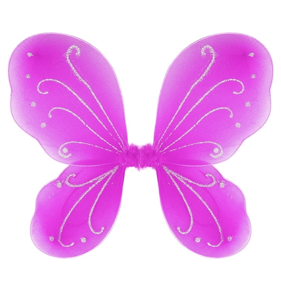 Kids Girls Sparkling Sheer Angelwith Elastic Shoulder Straps Halloween For Dress Up Party