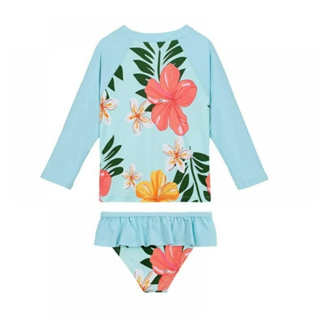 Kids Girls Split Swimsuit Girl's Long Sleeve Sun Protection Sunsuit