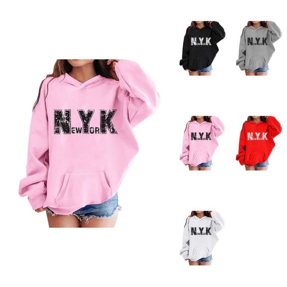Kids Girls Sports Shirt Boy Girl Casual Hoodie Pullover Hooded Sweatshirt With Pocket Suitable For Teen Girls Boys