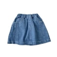 thumbnail image 1 of Kids Girls Spring Summer Denim Skirt Toddler Versatile Short A-Line Skirt, 1 of 3