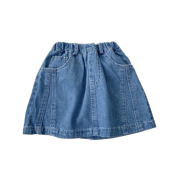 Kids Girls Spring Summer Denim Skirt Toddler Versatile Short A-Line Skirt