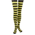thumbnail image 1 of Kids Girls Striped Tights Tights Fashion Halloween Cotton Ultra-Soft Footed Tights Fashion Fall Winter Soft Leggings Stocking 7-12T, 1 of 2