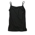 thumbnail image 1 of Kids Girls Summer Camisole Casual Cute Print Tank Top Undershirt Breathable Solid Color Spaghetti Strape Vest Black 18-24 Months, 1 of 4
