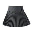 thumbnail image 1 of Kids Girls Summer School Style Pleated Skirt, Toddler Casual Solid Color Skirt with Bow Grey 3 Years-4 Years, 1 of 1