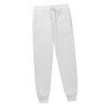 thumbnail image 1 of Kids Girls Sweatpants Adjustable Drawstring Casual Pants With Pockets Girls Solid Pants White Pants For Boys Boys Joggers Size 10-11 Years, 1 of 5