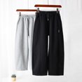 thumbnail image 1 of Kids Girls Sweatpants Casual Straight Wide Leg Sweatpants Black Sweatpants Baggy Sweatpants Cute Outfits For Girls 12-13 Years, 1 of 5