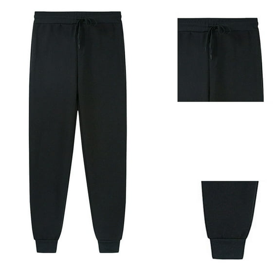 Kids Girls Sweatpants Girls Athletic Joggers with Pockets Drawstring Basic Black Pants Kids Boys Size 8-9 Years Sweatpants