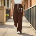 thumbnail image 1 of Kids Sweatpants Toddler Boy Jogger Pants with Pockets Adjustable Drawstring Loose Fit Bowknot Brown Boys Sweatpants Boys 6-7 Years Pants, 1 of 7