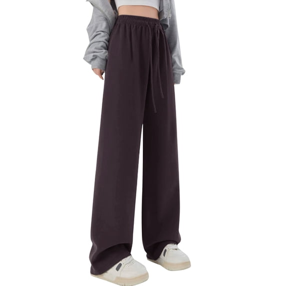 Kids Girls Sweatpants High Waisted Wide Leg Sweatpants Girls Grey Sweatpants Baggy Pants Kids Clothes For Girls 11-12 Years