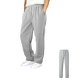 thumbnail image 1 of Kids Girls Sweatpants Jogger Pants for Girls with Pockets Drawstring Basic Grey Boys Sweatpants Girls Size 7-8 Years Pants, 1 of 6