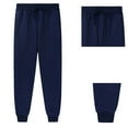 thumbnail image 1 of Kids Girls Sweatpants Kids Active Joggers Athletic with Pockets Drawstring Pants Navy Sweat Pants 6-7 Years Girl Pants, 1 of 5