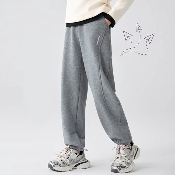 Kids Girls Sweatpants Kids Athletic Pants With Pockets Drawstring Loose Fit Brown Sweat Pants Boys 5-6 Years Pants