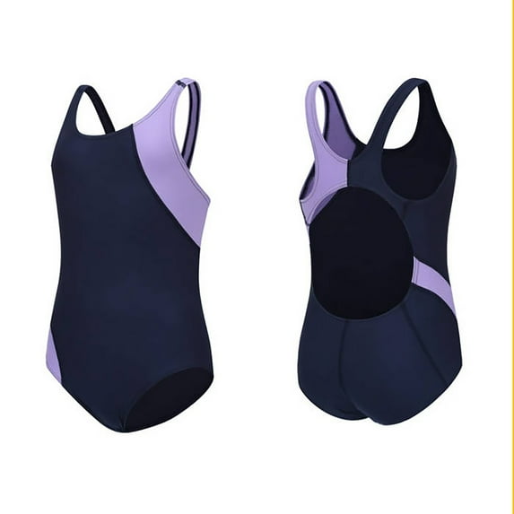 Kids Swimsuits Color Block Athletic Girls 1 Piece Swimsuit Cute Bikini Size 6-7T Girls Clothes