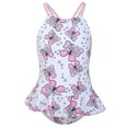 thumbnail image 1 of Kids Girls Swimsuit Bodysuit Ruffle Bathing Suit Cute Printed Beach Swimwear Seaside Beachwear, 1 of 6