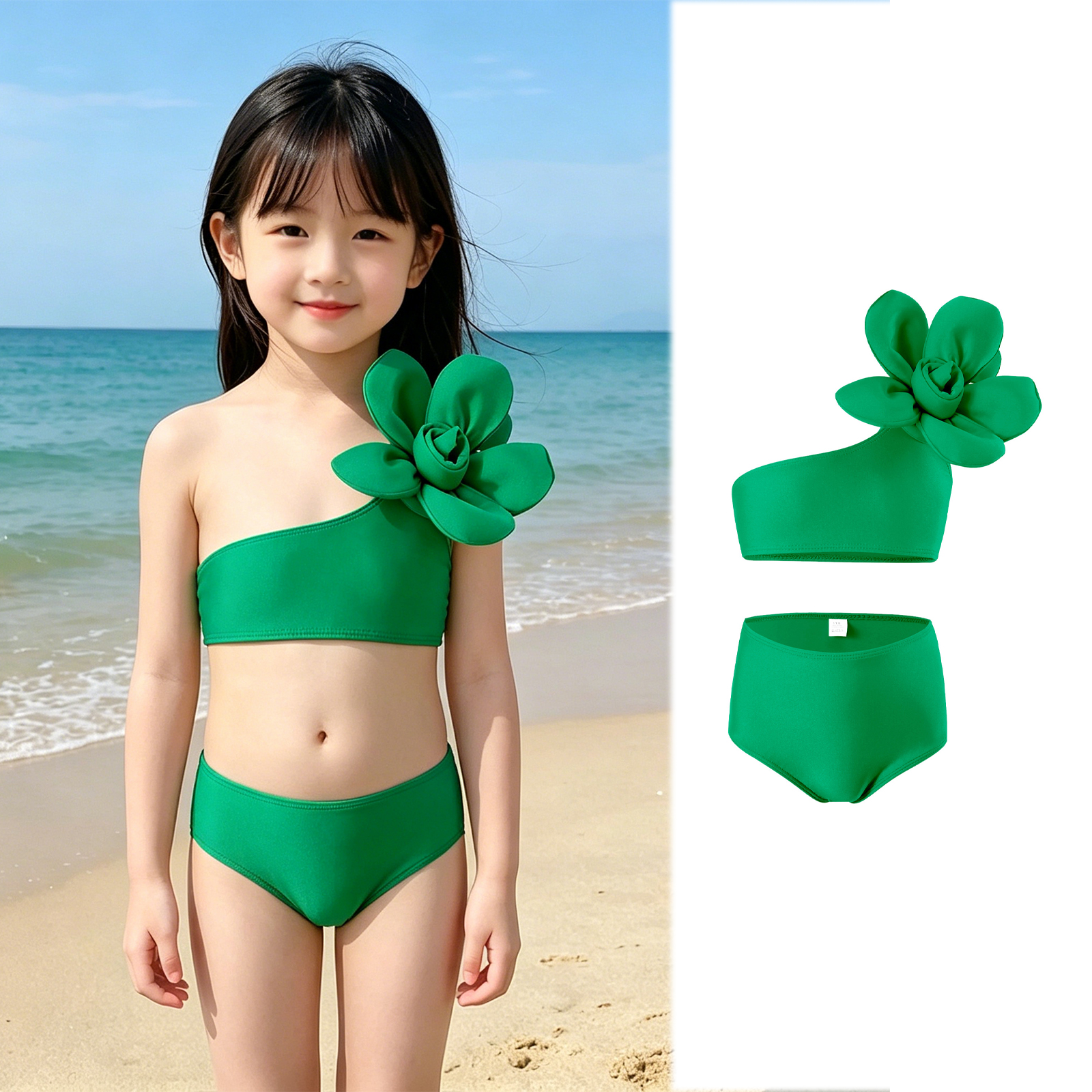 Kids Girls Swimsuit Swimsuit With Shorts 2 Piece Set Toddler Bathing Suit Girl Bathing Suits Size 2-3 Years