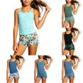 thumbnail image 1 of Kids Girls Swimsuits Girls Swimsuit With Shorts Bathing Suit 2 Piece Bathing Suit Girls Size 7-8 Years Swimsuit, 1 of 4