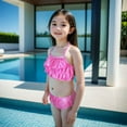 thumbnail image 1 of Kids Girls Swimsuits Tails for Girls Bikini Fish Tail Set Girls Bathing Suit for Little Girl 6-7 Years, 1 of 4