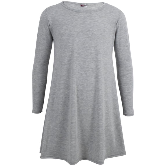 Kids Girls Swing Dress Plain Color Dance Party Fashion Summer Dresses 3-13 Years