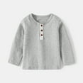 thumbnail image 1 of Kids Girls T Shirt Solid color Grey Long Sleeve Top Crewneck T-Shirts Fall Tops Tees Cotton Casual Kids Sweatshirt 3-4 Years Girls Clothes Cute&nbsp;Boy Girl&nbsp;Clothing, 1 of 7