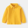 thumbnail image 1 of Kids Girls T Shirt Solid color Long Sleeve Yellow Shirt Basic Crewneck Comfort Colors Boys Size 4-5 Years Shirts Cute&nbsp;Boy Girl&nbsp;Clothing, 1 of 2