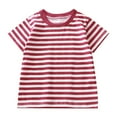 thumbnail image 1 of Kids Girls T Shirts Stripes Short Sleeve Shirts For Girls Crewneck Summer Shirts For Girls 3-4 Years Clothes For Girls Cute&nbsp;Girl&nbsp;Clothing, 1 of 6