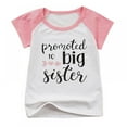 thumbnail image 1 of Kids Girls T-shirt - Promoted to Big Sister - Summer Cotton Short Sleeve Tops, 1 of 6
