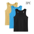 thumbnail image 1 of Kids Girls Tank Tops 3 Pack Cotton Racerback Sleeveless Summer Shirts Multicolor,Size 10-11 T, 1 of 9