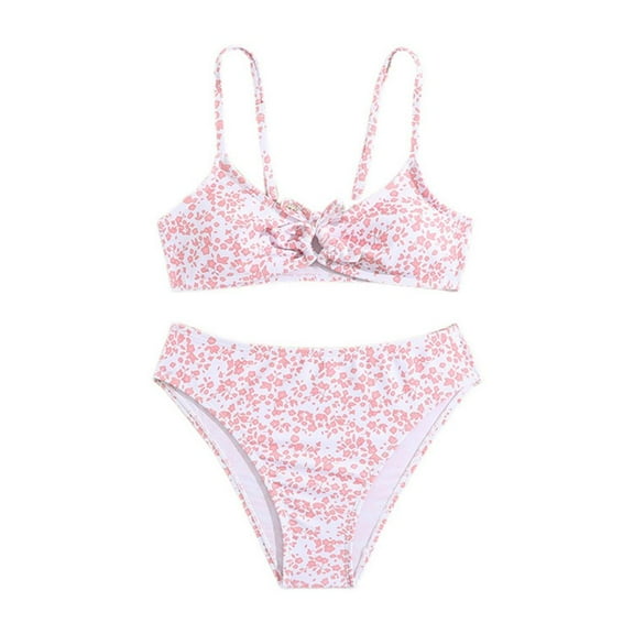 Kids Girls Tankinis Two Pieces Swimsuits Hawaiian Beach Sport Floral Bathing Suit Set for 8-14 Years