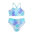 thumbnail image 1 of Kids Girls Tankinis Two Pieces Swimsuits Hawaiian Beach Sport Leopard/Mermaid Bathing Suit Set for 7-14 Years, 1 of 6