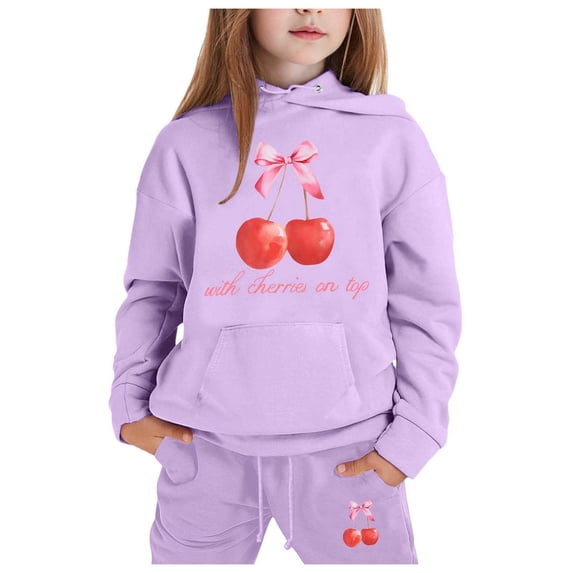 Kids Girls Tracksuit Clothes Set Child Toddler Boys Long Sleeve Solid Warm Hoodie Pullover Tops Pants Outfits Sweat Suit Casual Outfits Set 12-13 Years