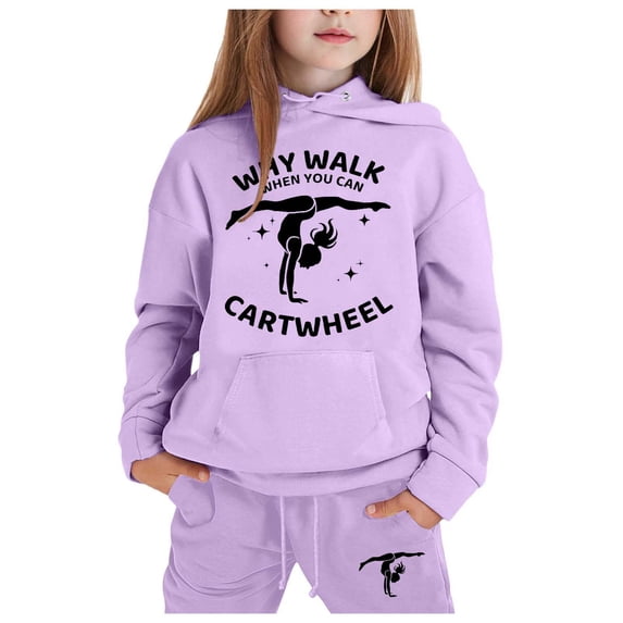 Kids Girls Tracksuit Clothes Set Child Toddler Boys Long Sleeve Solid Warm Hoodie Pullover Tops Pants Outfits Sweat Suit Casual Sweatsuits Sets 2-3 Years