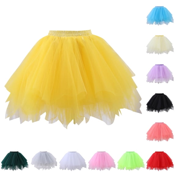 Kids Girls Tutu Skirt Layered Skirt Girls Colorful Carnival Party Tutu Dress Toddler Girls Skirt 2-12 Years