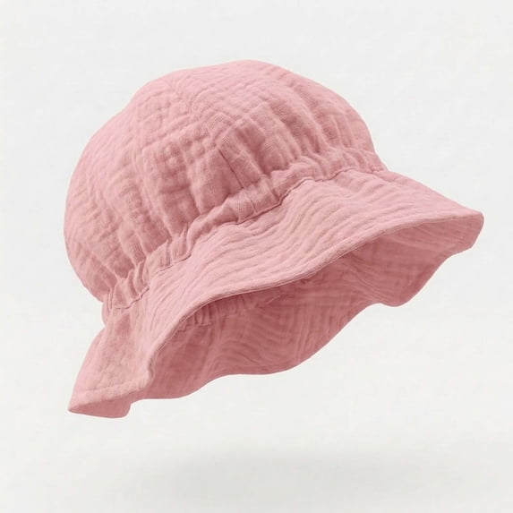 Kids Girls UPF 50+ Sun Hat Watermelon Red Kids Cotton Bucket Hat Kids Wide Brim,Size Free Size